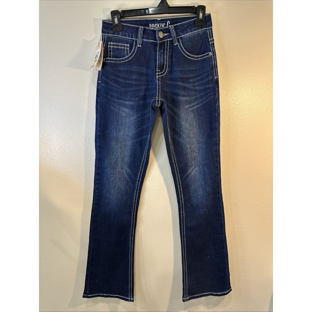 Rockin C Kids Jeans Size 14 Dark Wash NWT - Picture 6 of 7